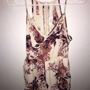 Super cute floral cut out romper